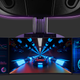 The Cooler Master Orb X shown with a trio of hanging 27-inch monitors.